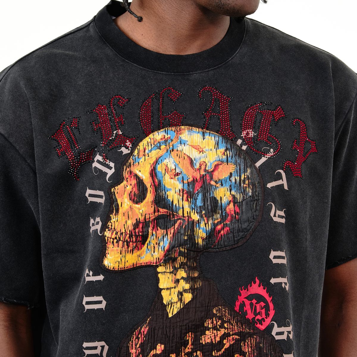 Copper Rivet Skull T-Shirt - Boxy Fit