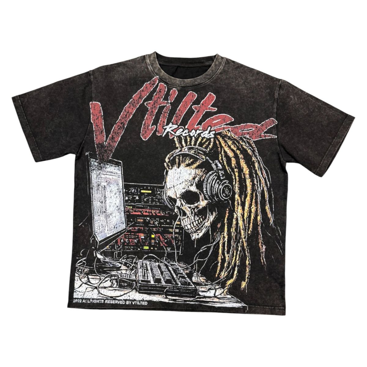 Vtilited Records T-Shirt - Black