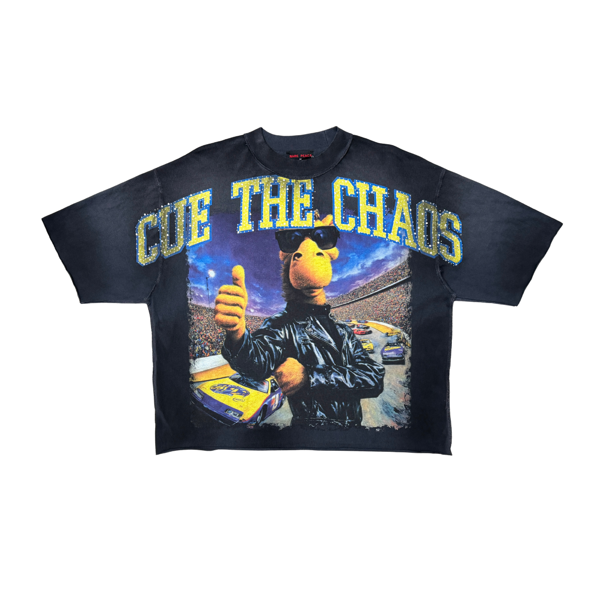 Rare Peace Chaos Tee - Rhinestone Graphic