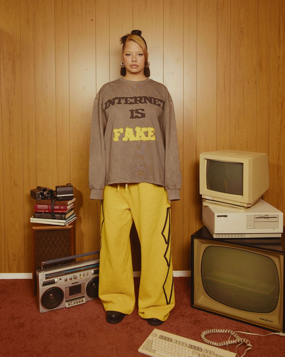 Authentics Internet Is Fake Shirt - Gray