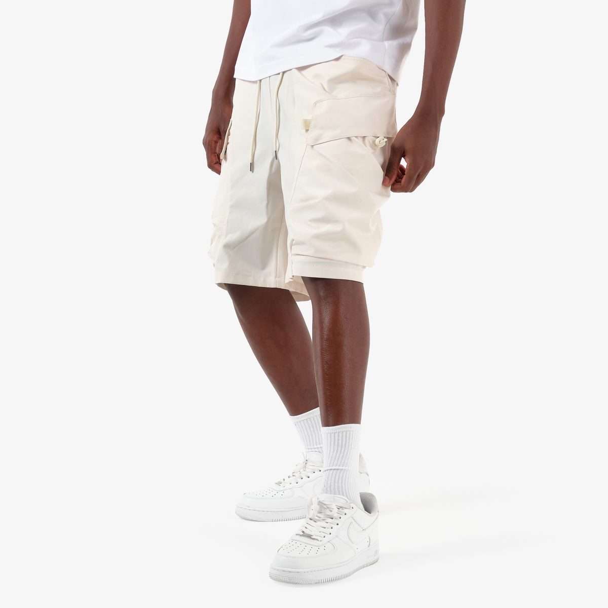 Copper Rivet Dual Pocket Shorts - Elastic Waistband