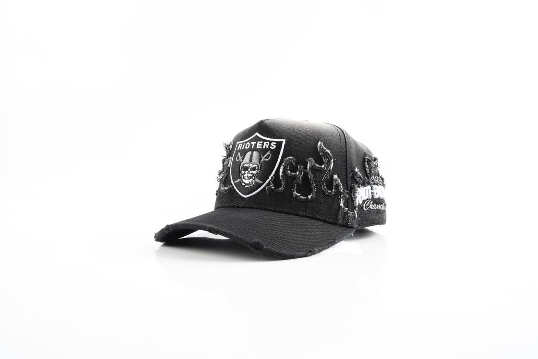 Wknd Riot Skull Snapback Hat - Distressed
