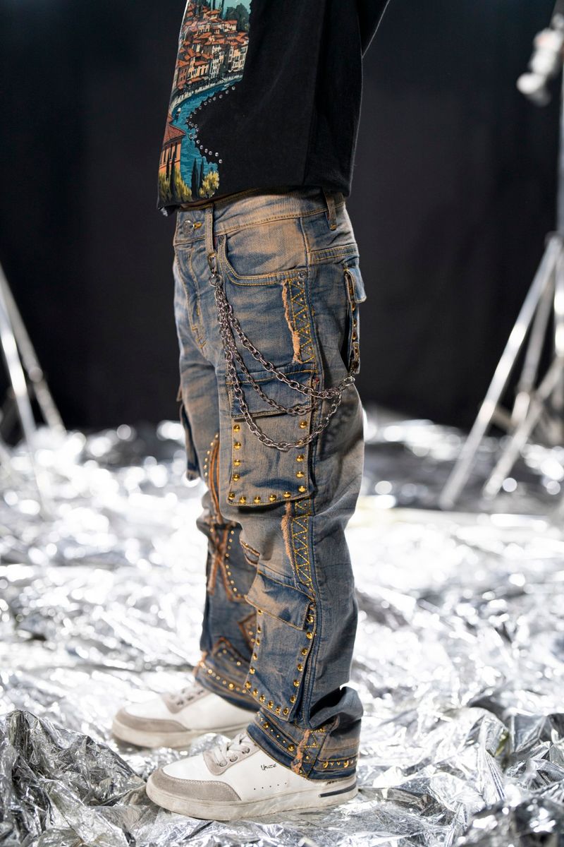 Elite Premium Chain Kids Jeans - Vintage Wash