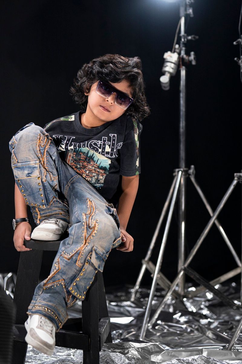 Elite Premium Chain Kids Jeans - Vintage Wash