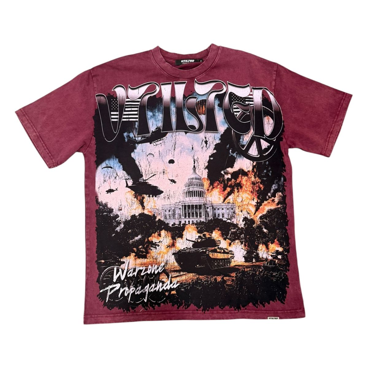 Vtilited Propaganda T-Shirt - Maroon