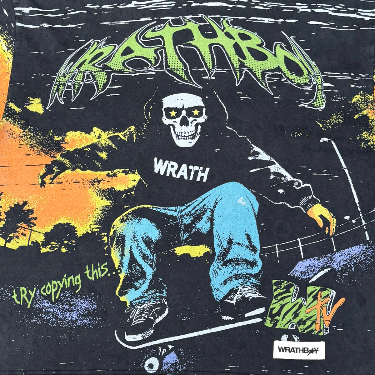 Wrathboy Skeleton T-Shirt - Oversized Fit