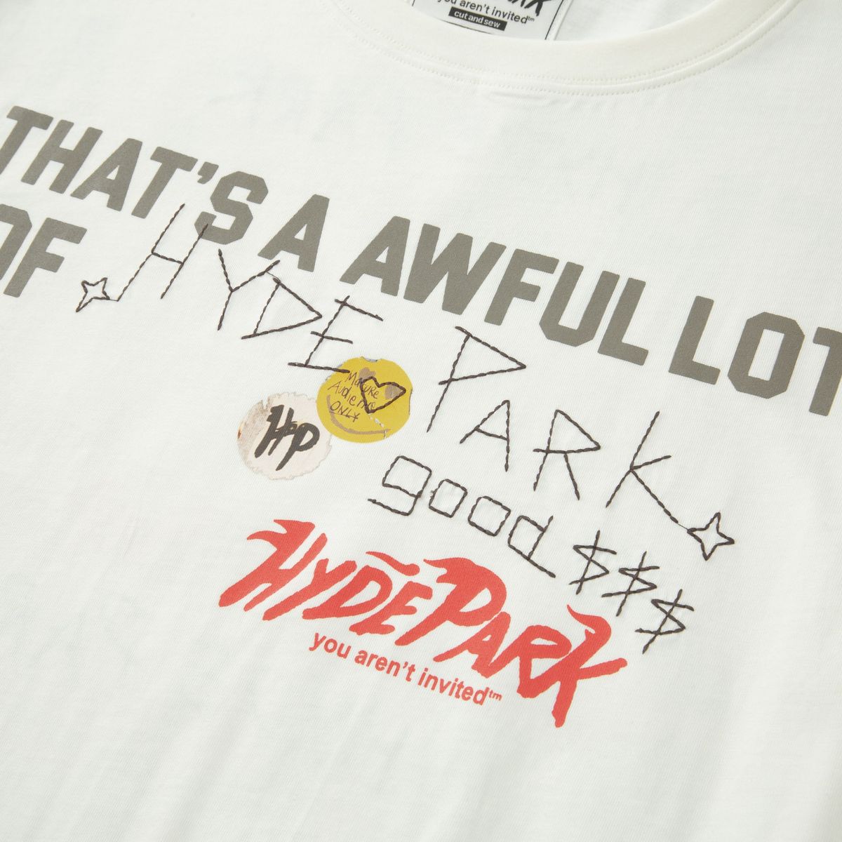 Hyde Park Stickered Tee - Oversized Fit