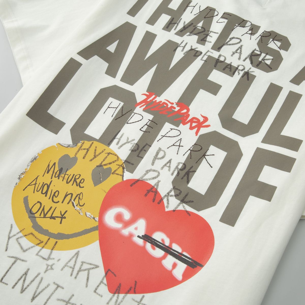 Hyde Park Stickered Tee - Oversized Fit