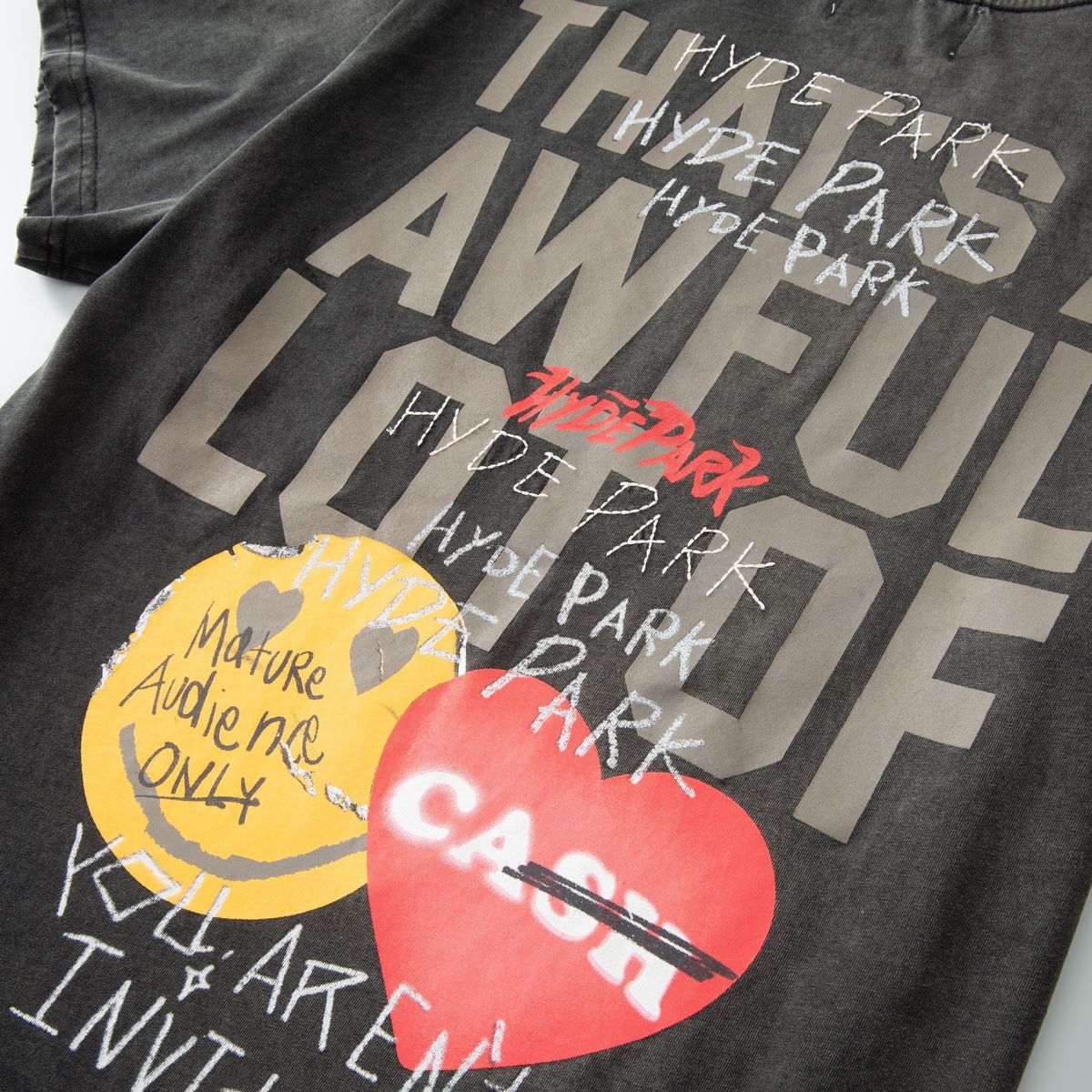 Hyde Park Stickered Tee - Oversized Fit