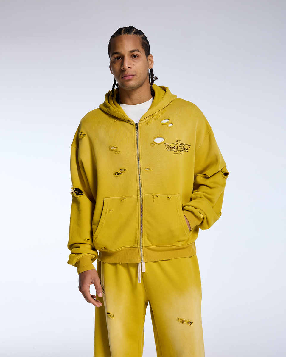 AZVA EAGLE VALLEY DISTRESSED HOODIE