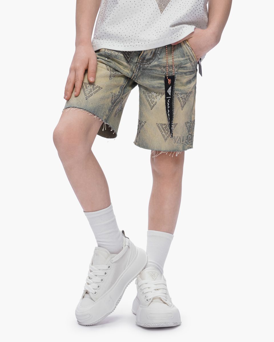 Valabasas Logo Youth Shorts - Raw Hem