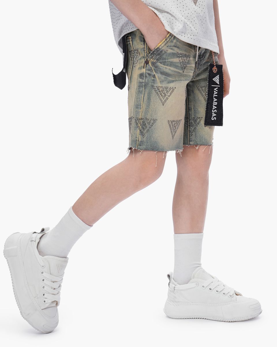 Valabasas Logo Youth Shorts - Raw Hem