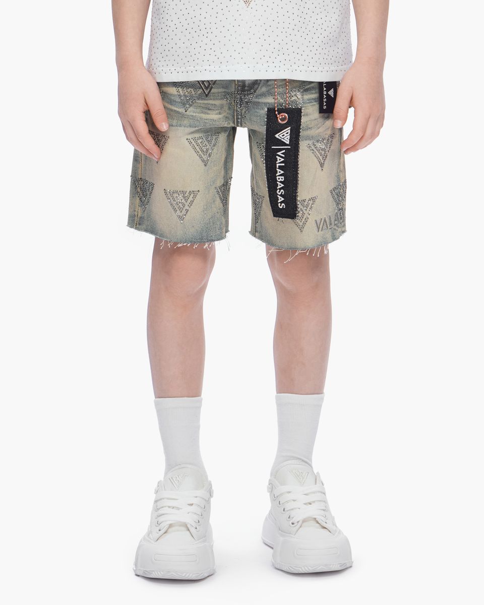 Valabasas Logo Youth Shorts - Raw Hem