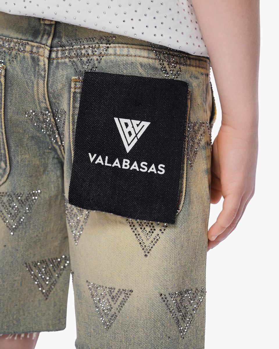 Valabasas Logo Youth Shorts - Raw Hem