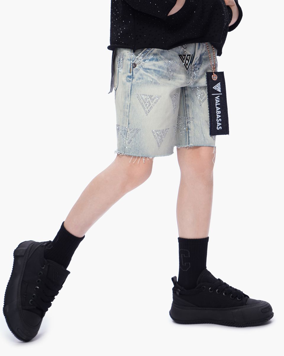Valabasas Logo Youth Shorts - Raw Hem
