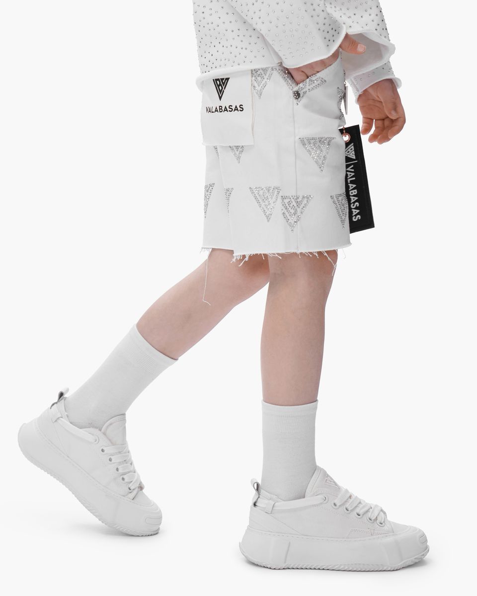 Valabasas Logo Youth Shorts - Raw Hem