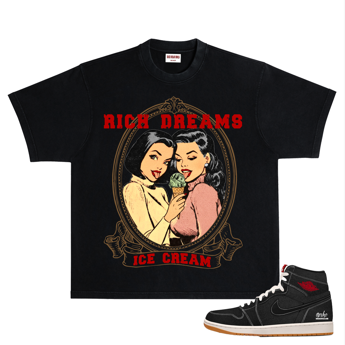 Rich Dead Idols Ice Cream T-Shirt - Graphic