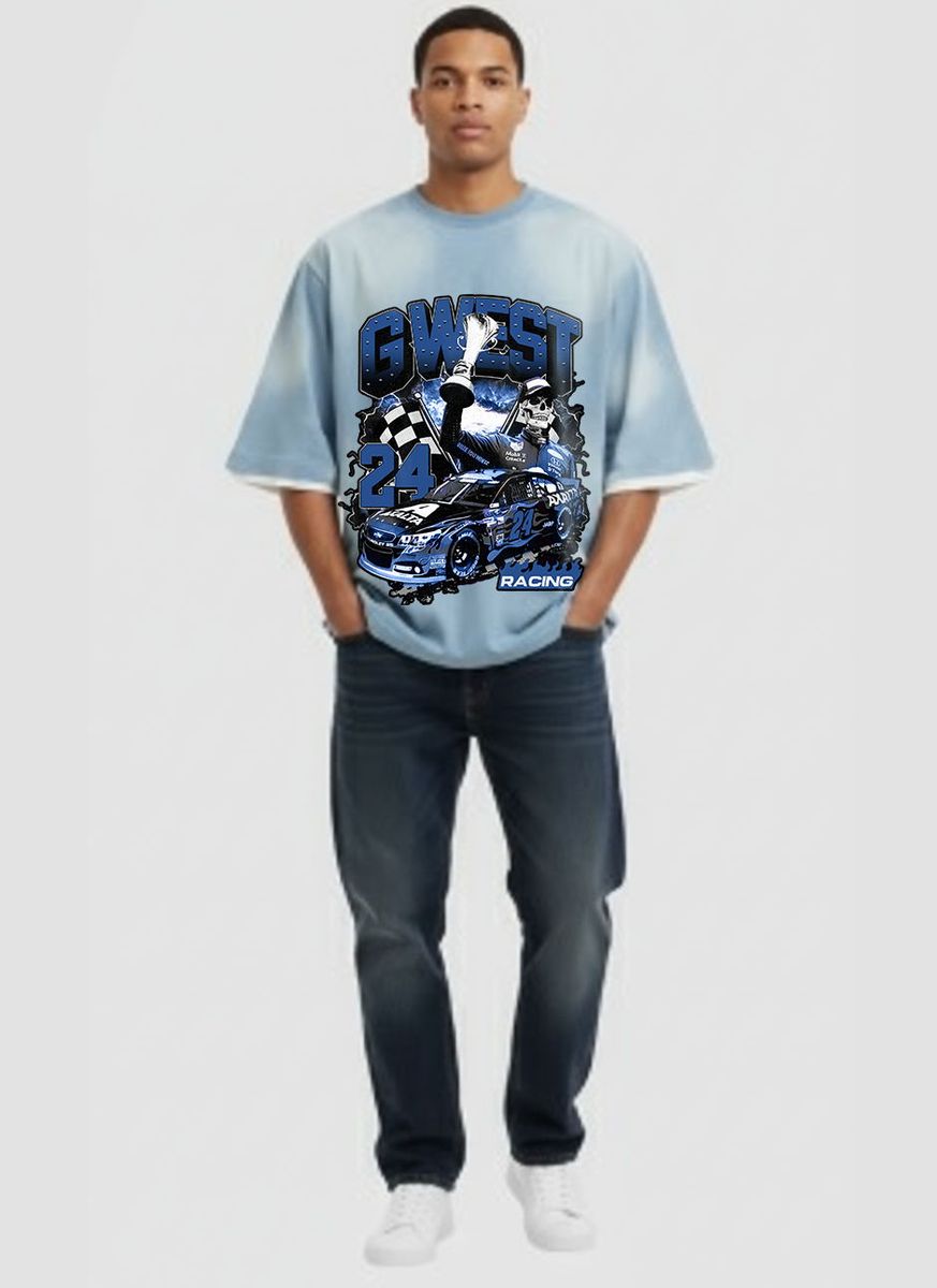 G-West Race Graphic T-Shirt - Oversized