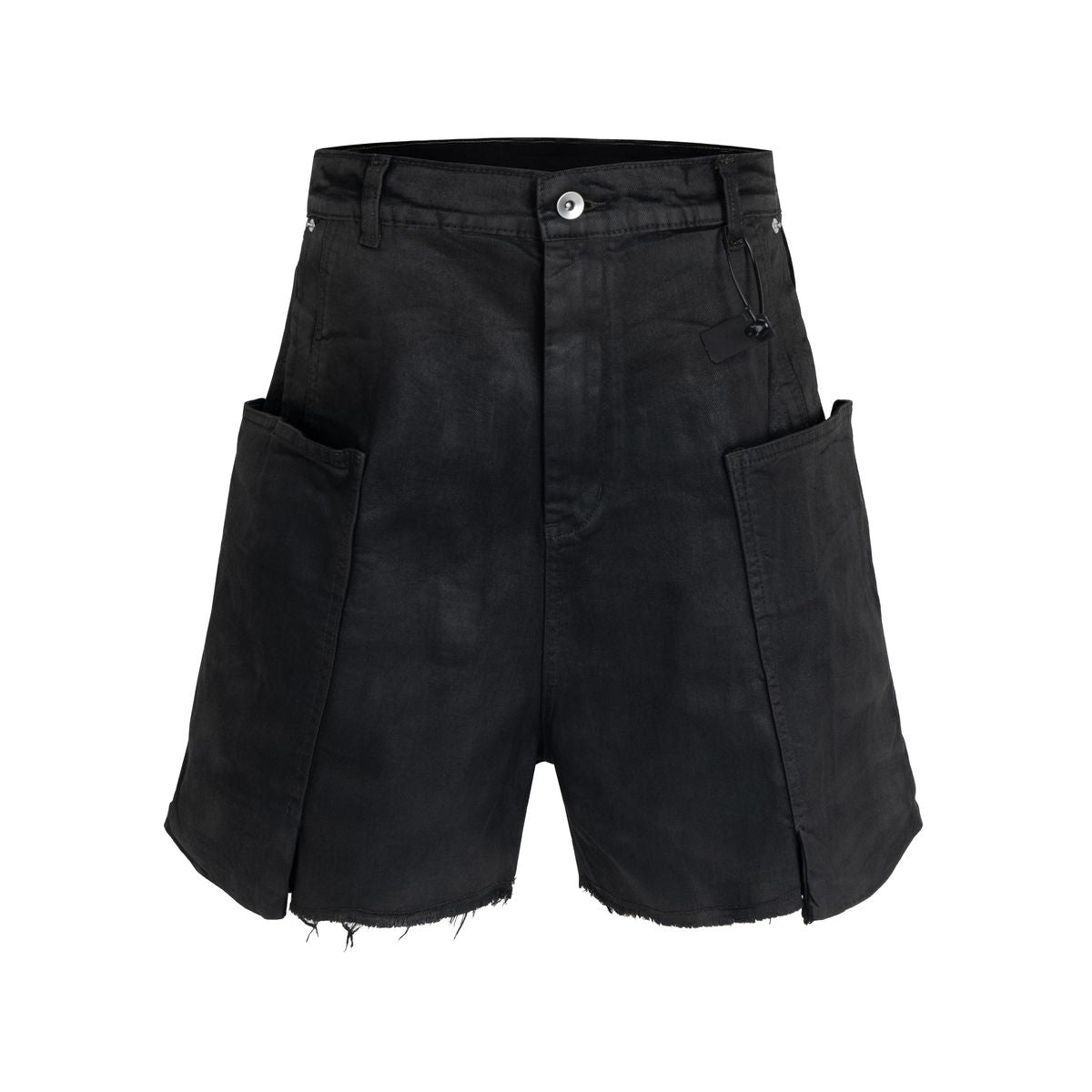 Undeveloped Raw Hem Shorts - Waxed Denim