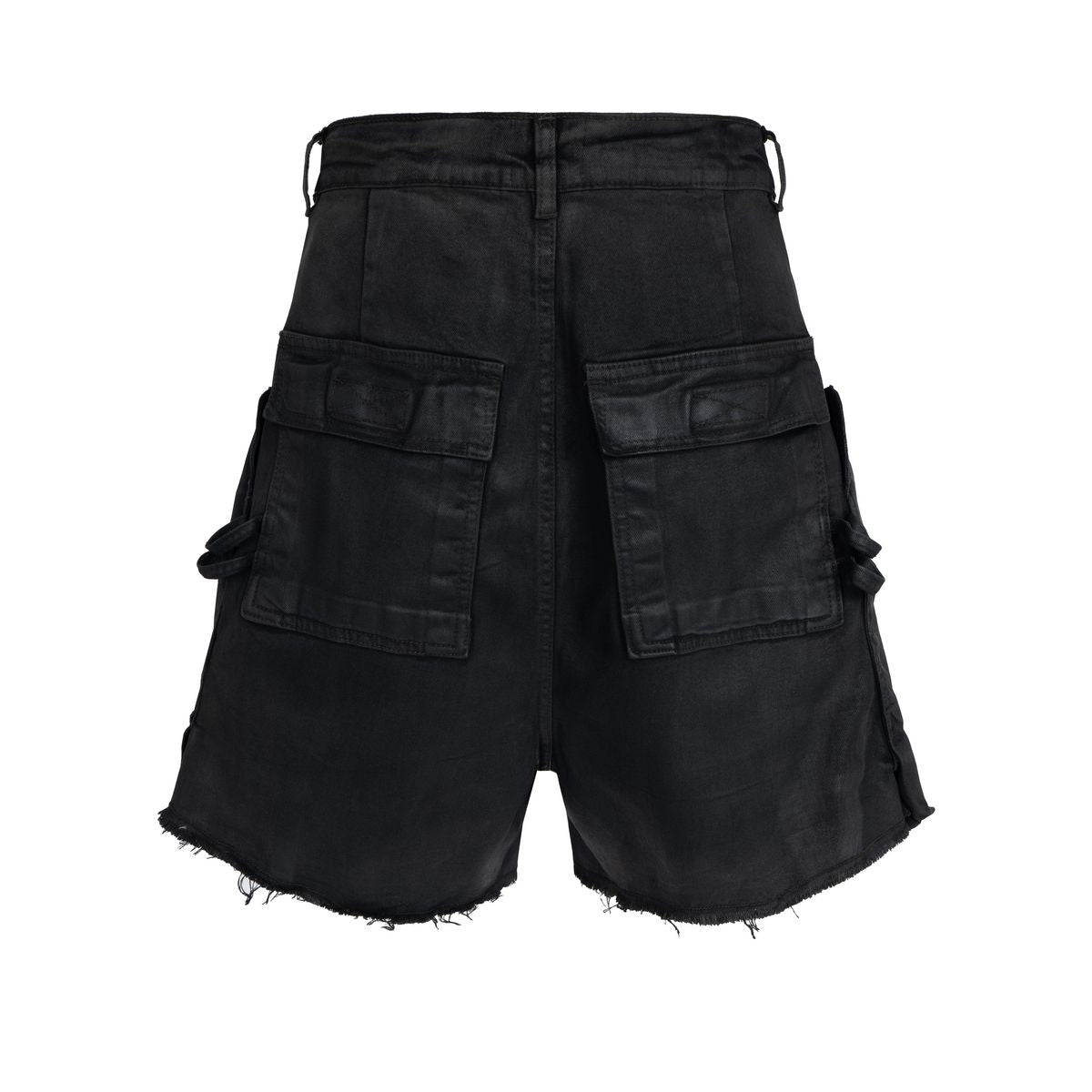 Undeveloped Raw Hem Shorts - Waxed Denim