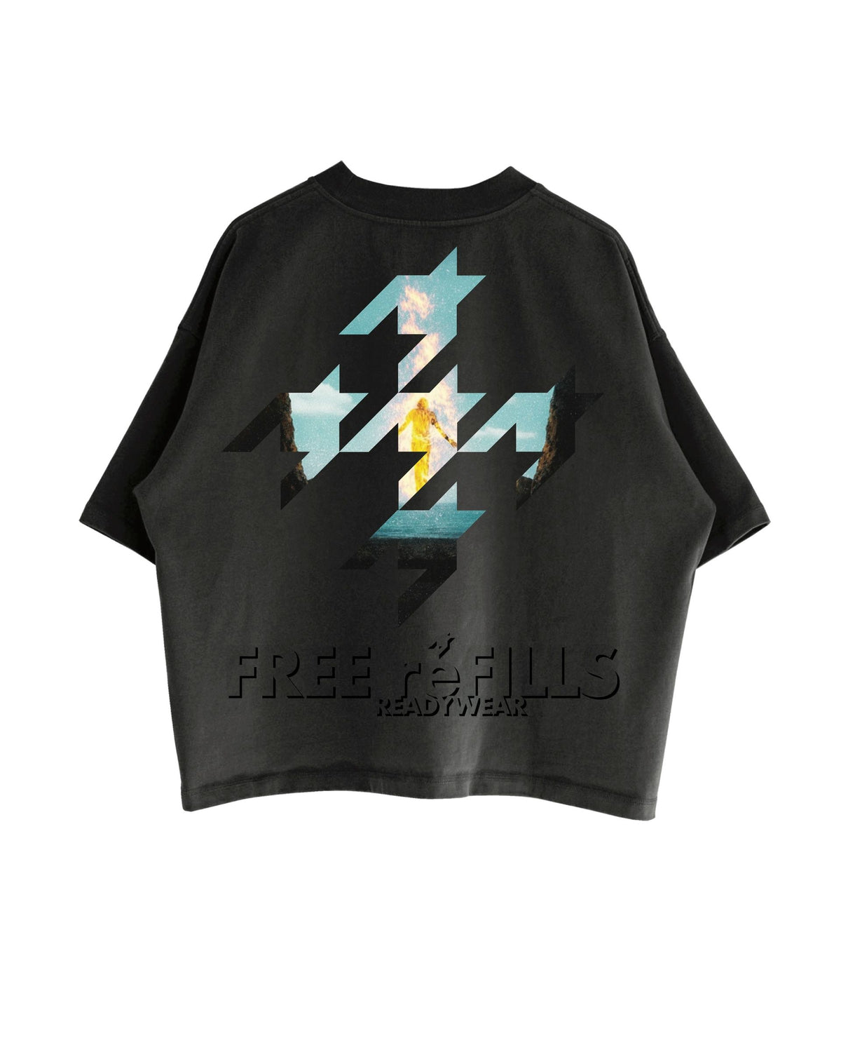 Free Refills Starburn Graphic T-Shirt - Black