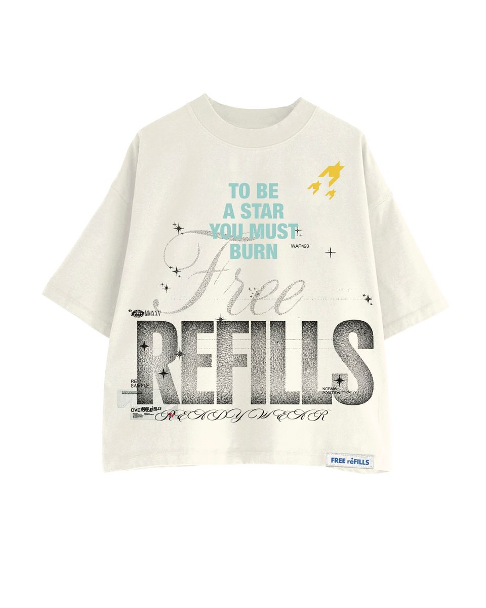 Free Refills Starburn T-Shirt - Graphic Cream