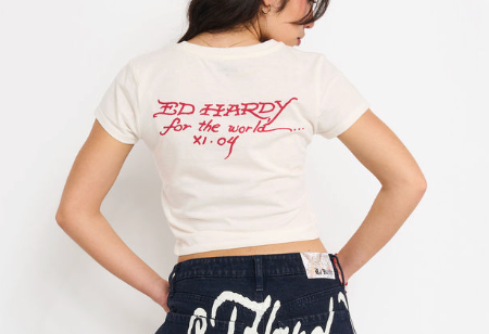 Ed Hardy Battle Horses Kids Tee - Cropped