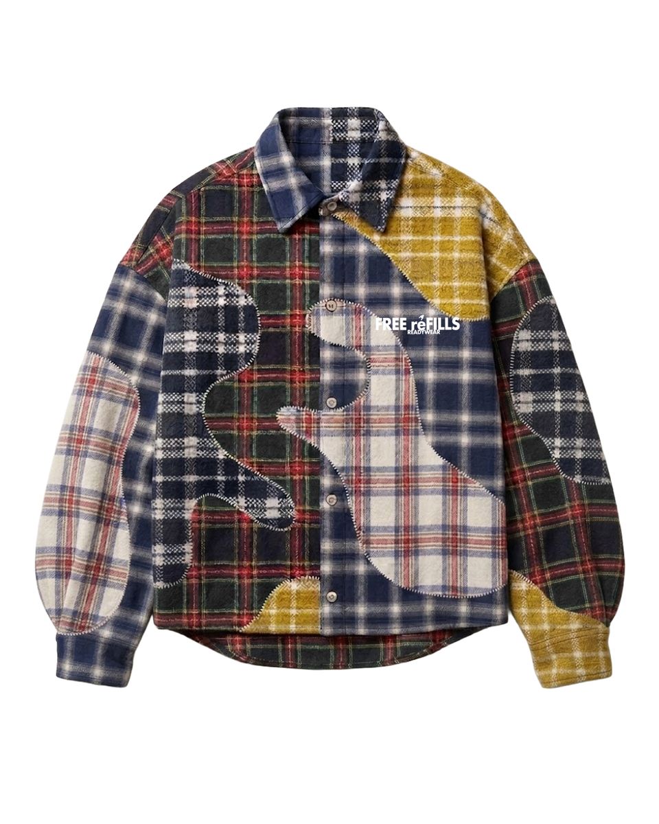 Free Refills Patchwork Shirt - Relaxed Fit Flannel