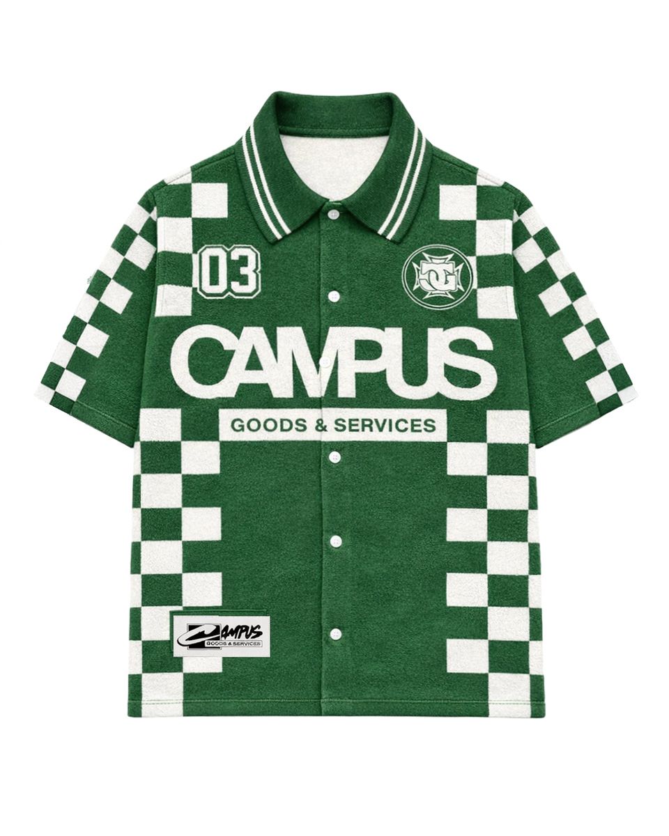 Campus Checkered Shirt - Graphic Green