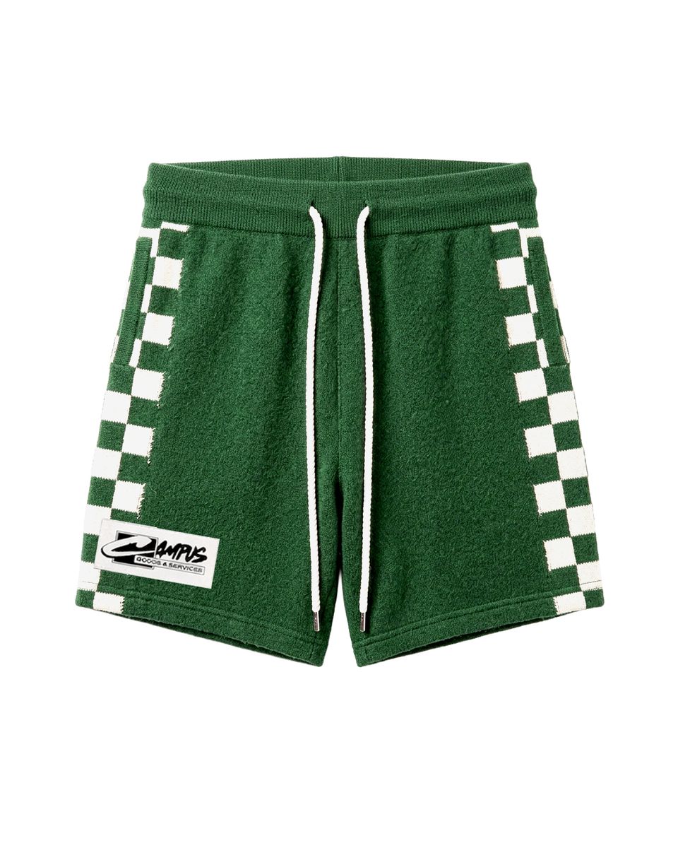 Campus Checkered Shorts - Jacquard Green
