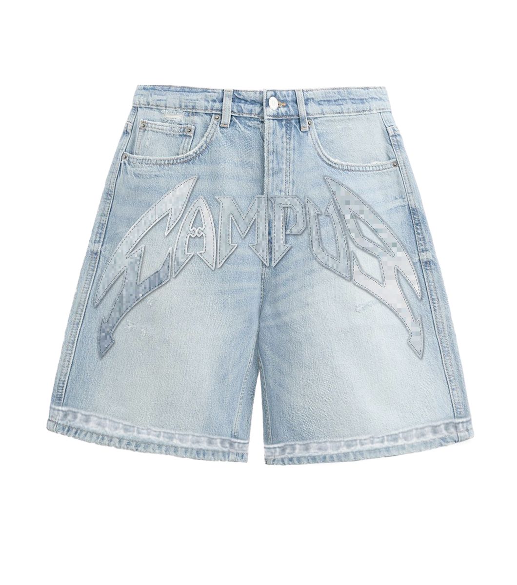 Campus Applique Shorts - Graphic Blue