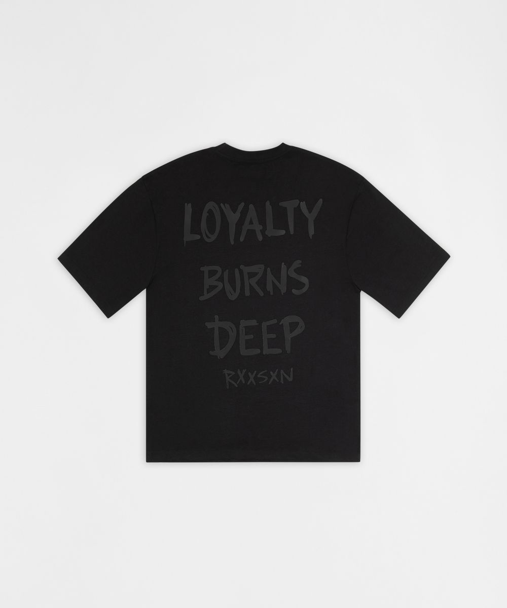 Reason Brand Flame Tee - Rhinestone Graphic