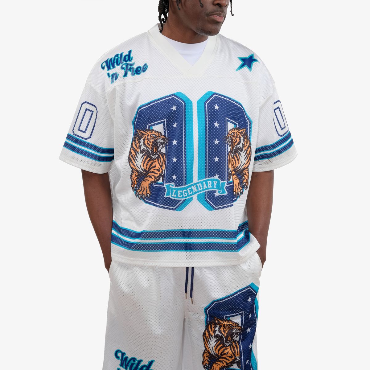 Copper Rivet Wild Tiger T-Shirt - Ribbed V-Neck