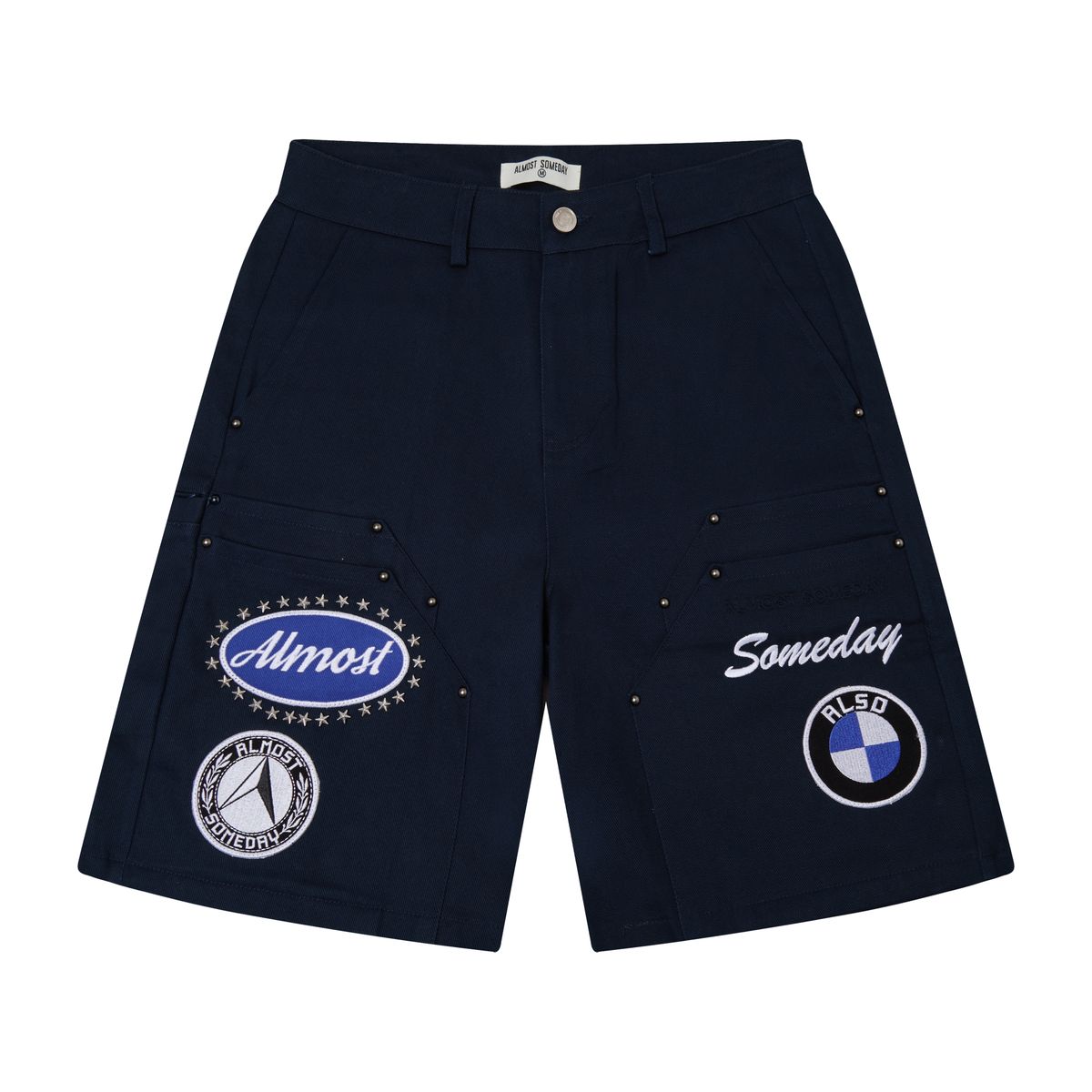 Almost Someday Patch Shorts - Embroidered