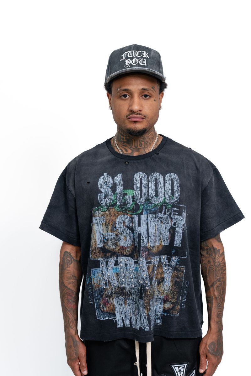 Krazy Ambition Distressed Tee - Raw Hem