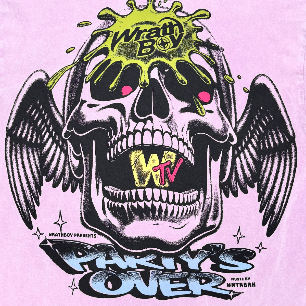 Wrathboy Skull T-Shirt - Graphic Pink
