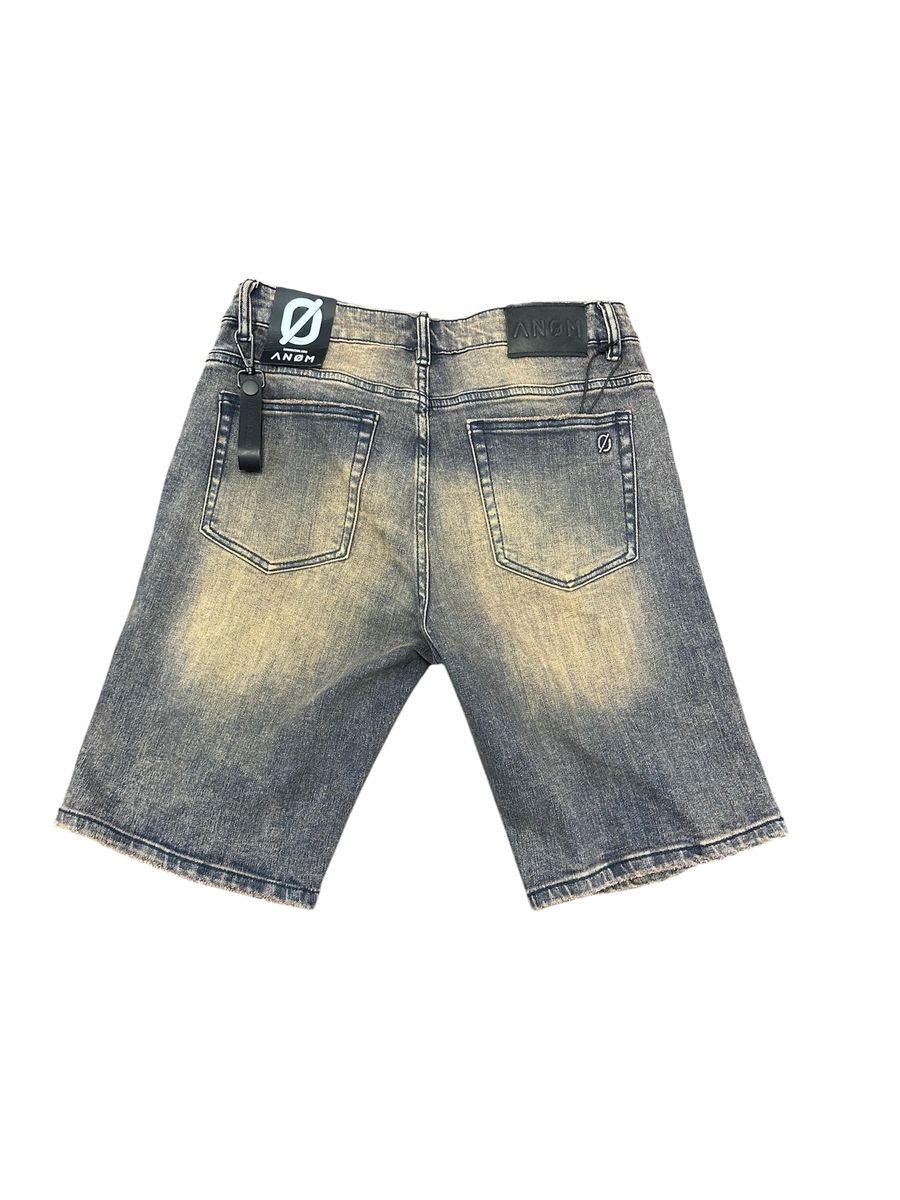 Anomdenim Distressed Shorts - Frayed Hem
