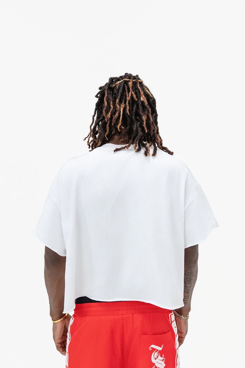Tru3stori - 03 White Rhinestone Graphic Tee