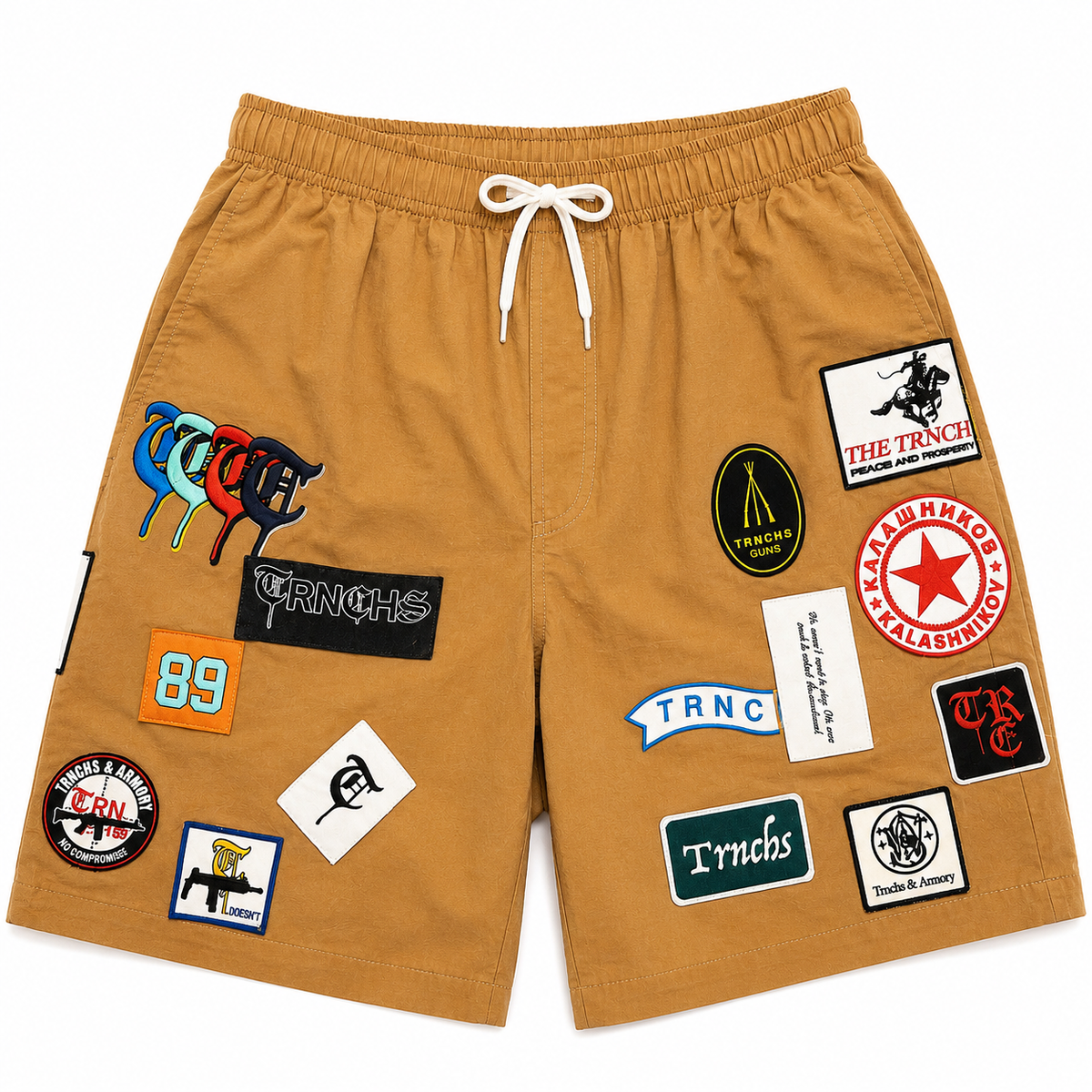 Trnchs Patchwork Shorts - Embroidered