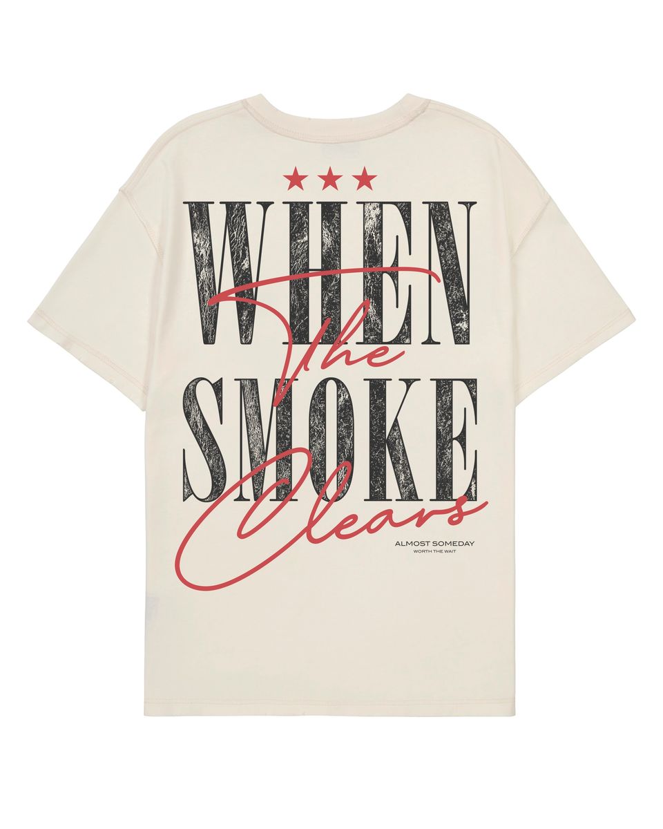 Almost Someday Smoke Graphic Tee – Cream