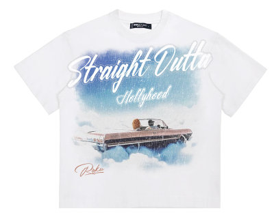 Roku Studio Angel Relaxed Loose Fit Graphic Tee – White