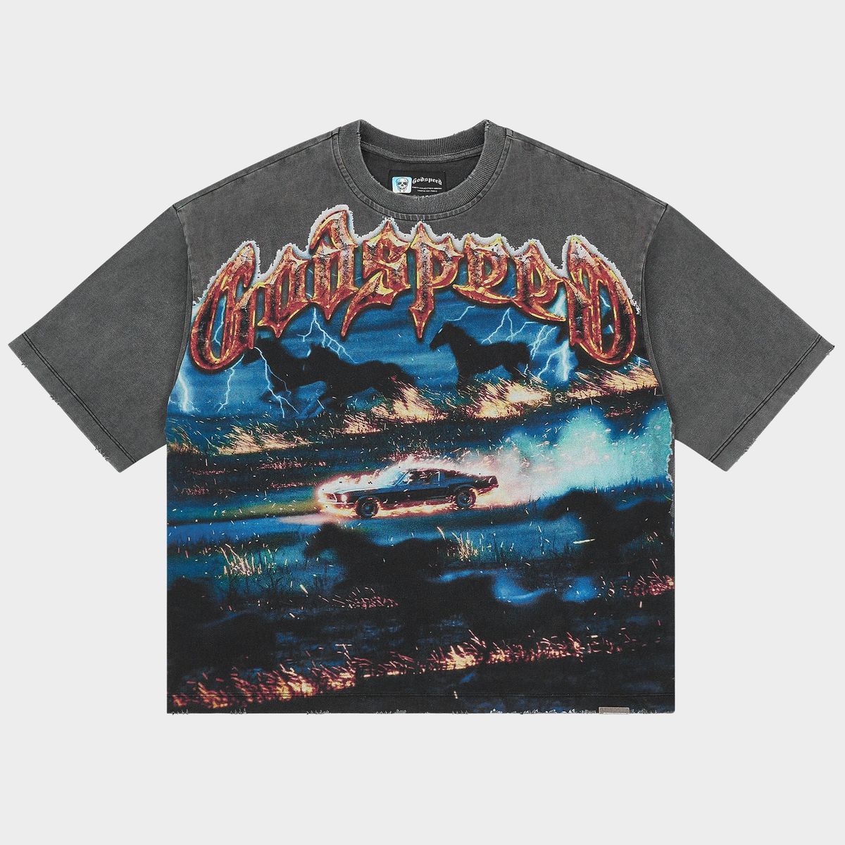 Godspeed Horsepower Tee - Oversized