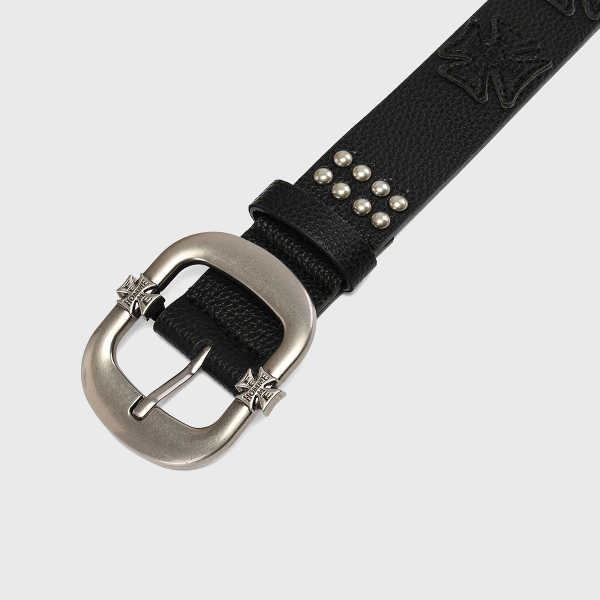 Iron Crest Patch Belt Black on Black