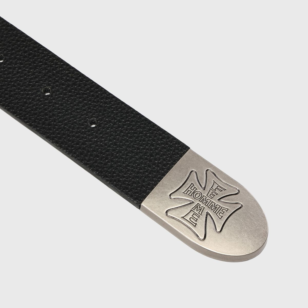 Iron Crest Patch Belt Black on Black