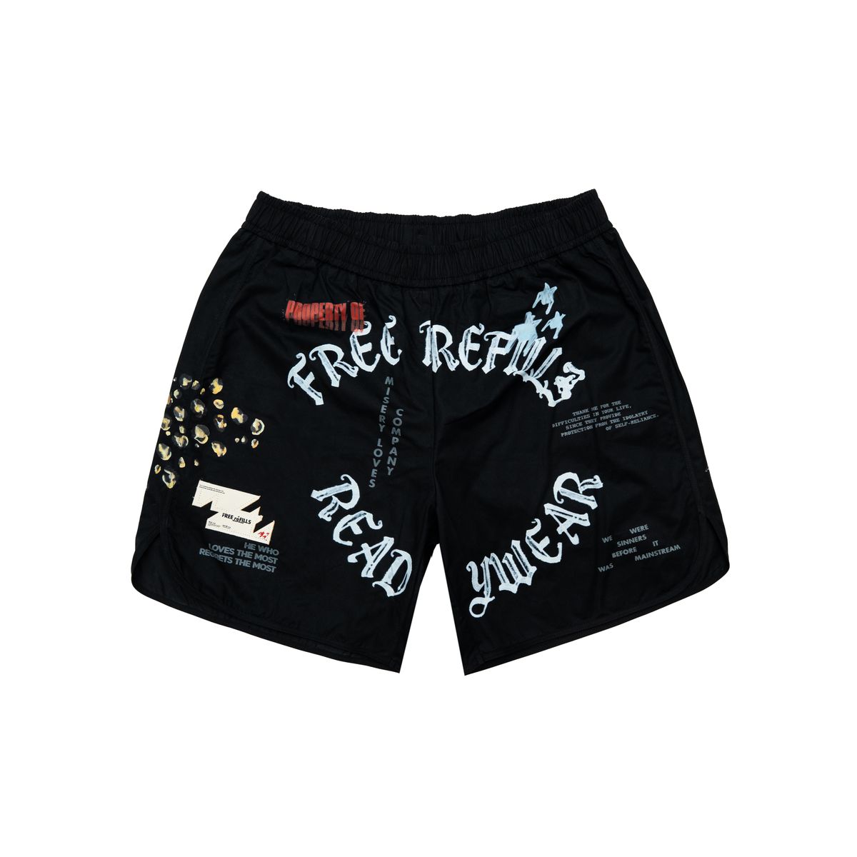 Free Refills Lettering Shorts - Oversized