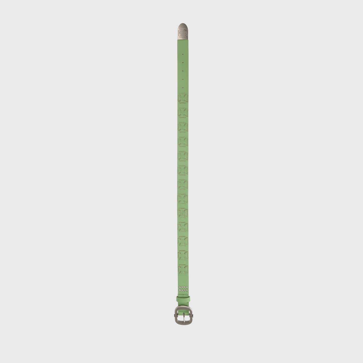 Homme+Femme Iron Crest Patch Belt – Pistachio Green
