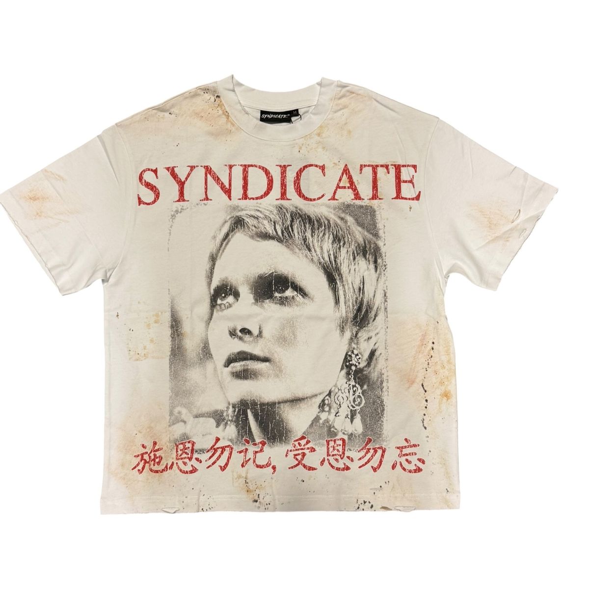 Syndicate Villain Beige Overspray Tee