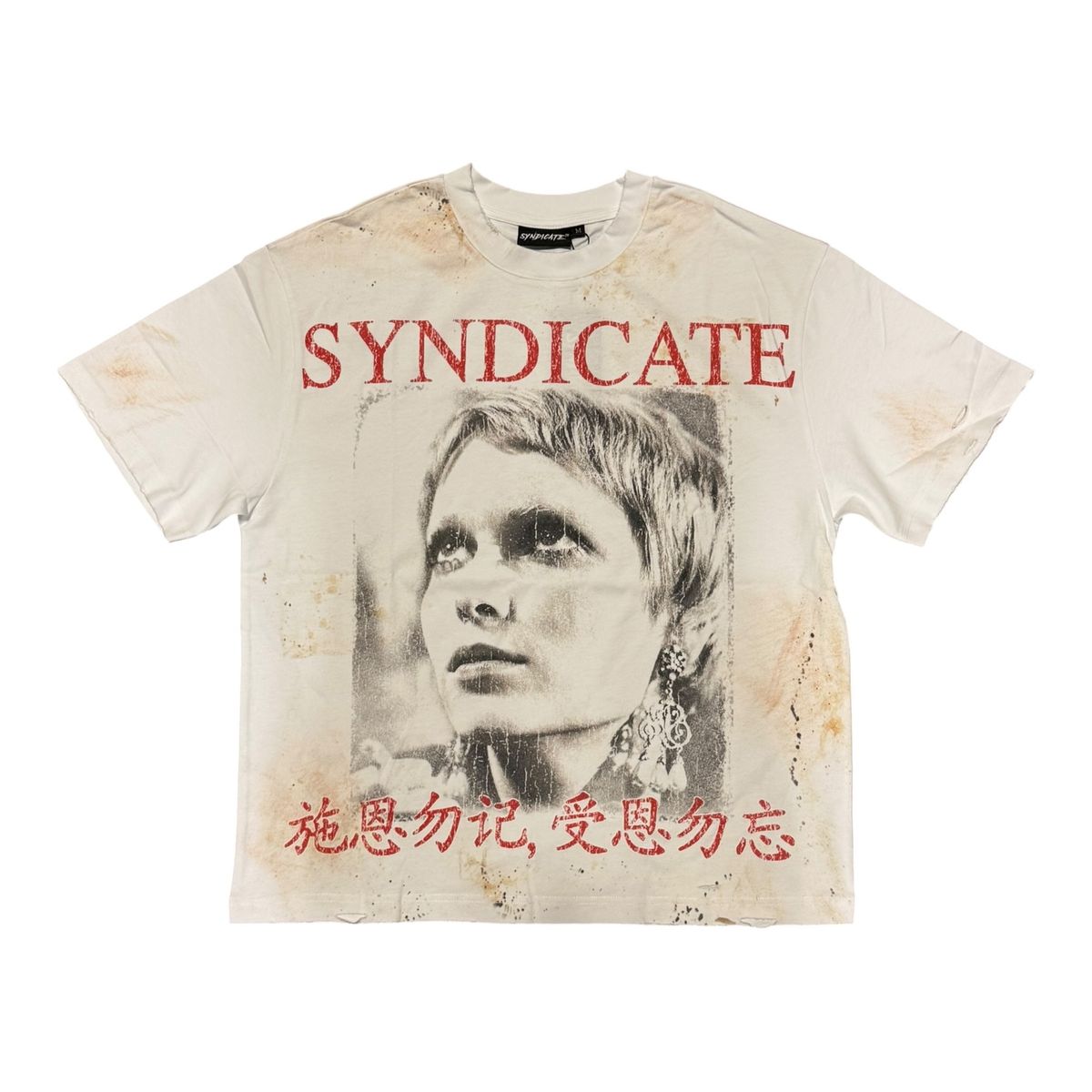 Syndicate Villain Beige Overspray Tee