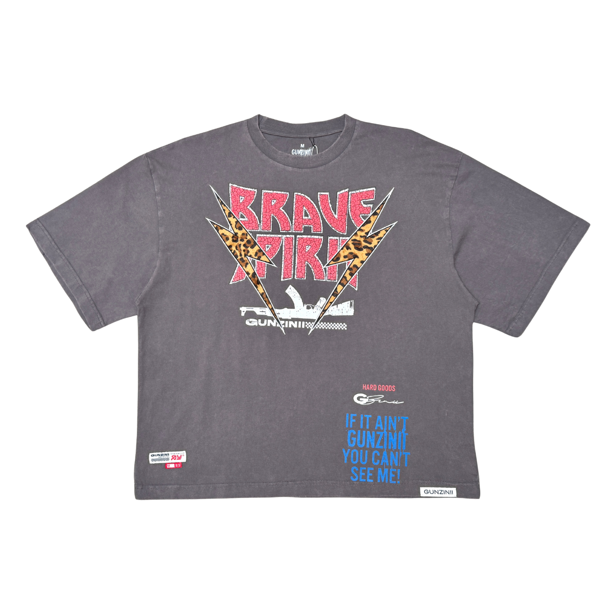 Gunzinii Brave Spirit T-Shirt - Graphic Charcoal