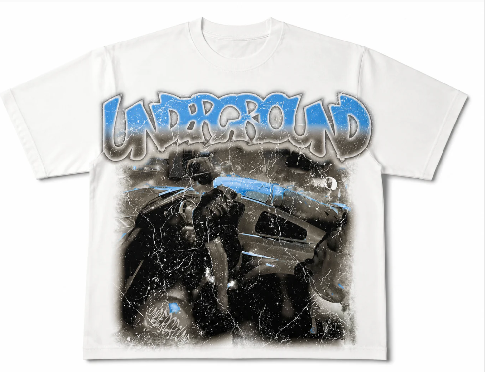 Under Ground Graffiti T-Shirt - Graphic White